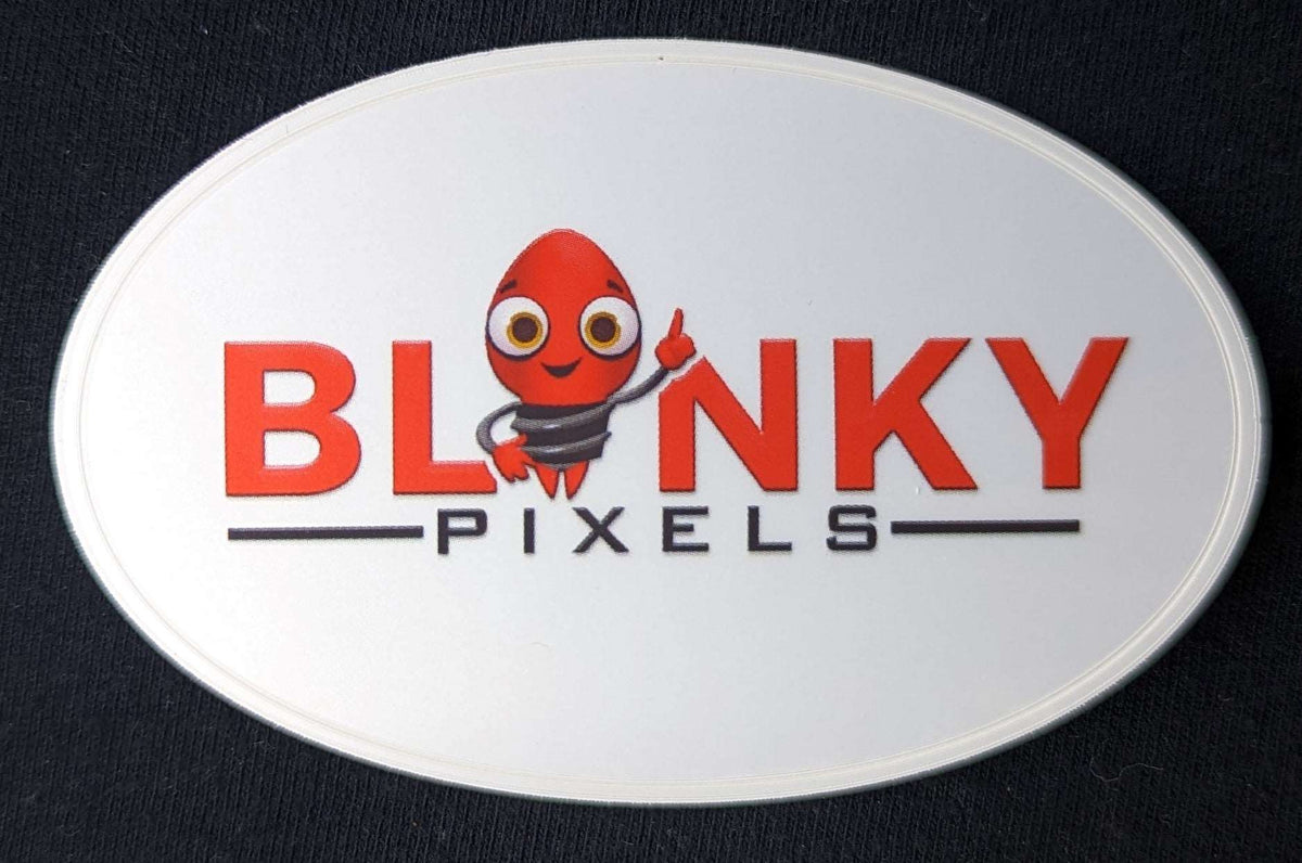 Blinky Pixel Oval Sticker