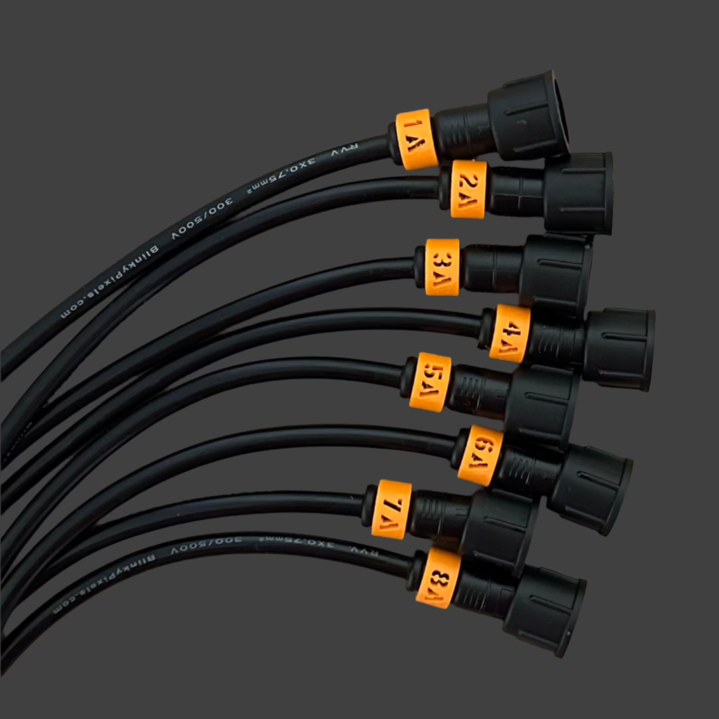 Cable ID Clip Smart Receiver Set 1-8 A Orange