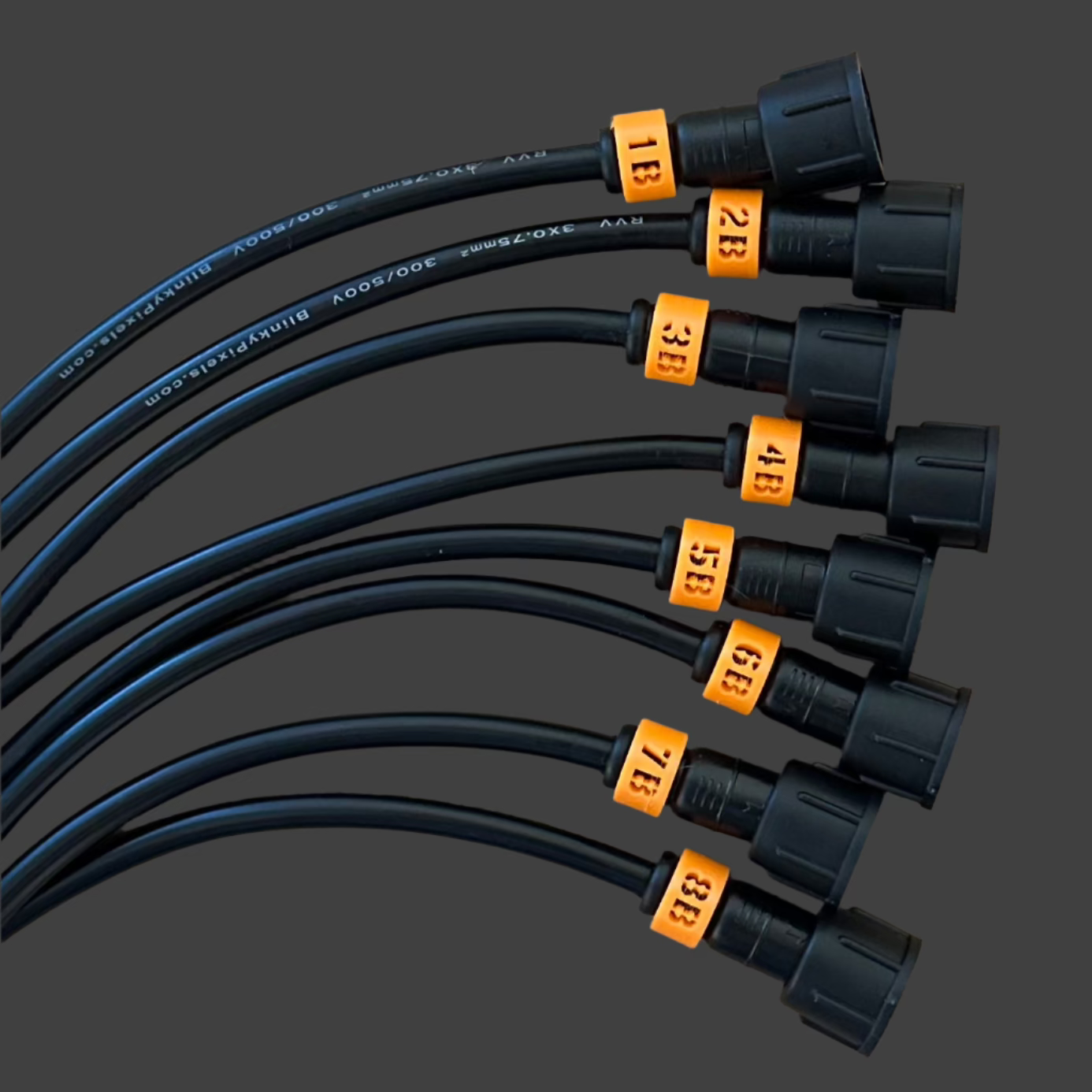 Cable ID Clip Smart Receiver Set 1-8 B Orange