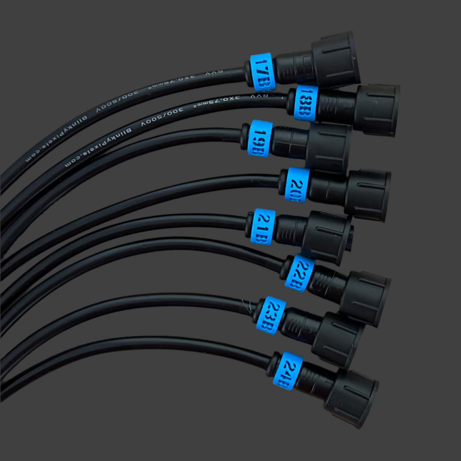 Cable ID Clip Smart Receiver Set 17-24 B Blue