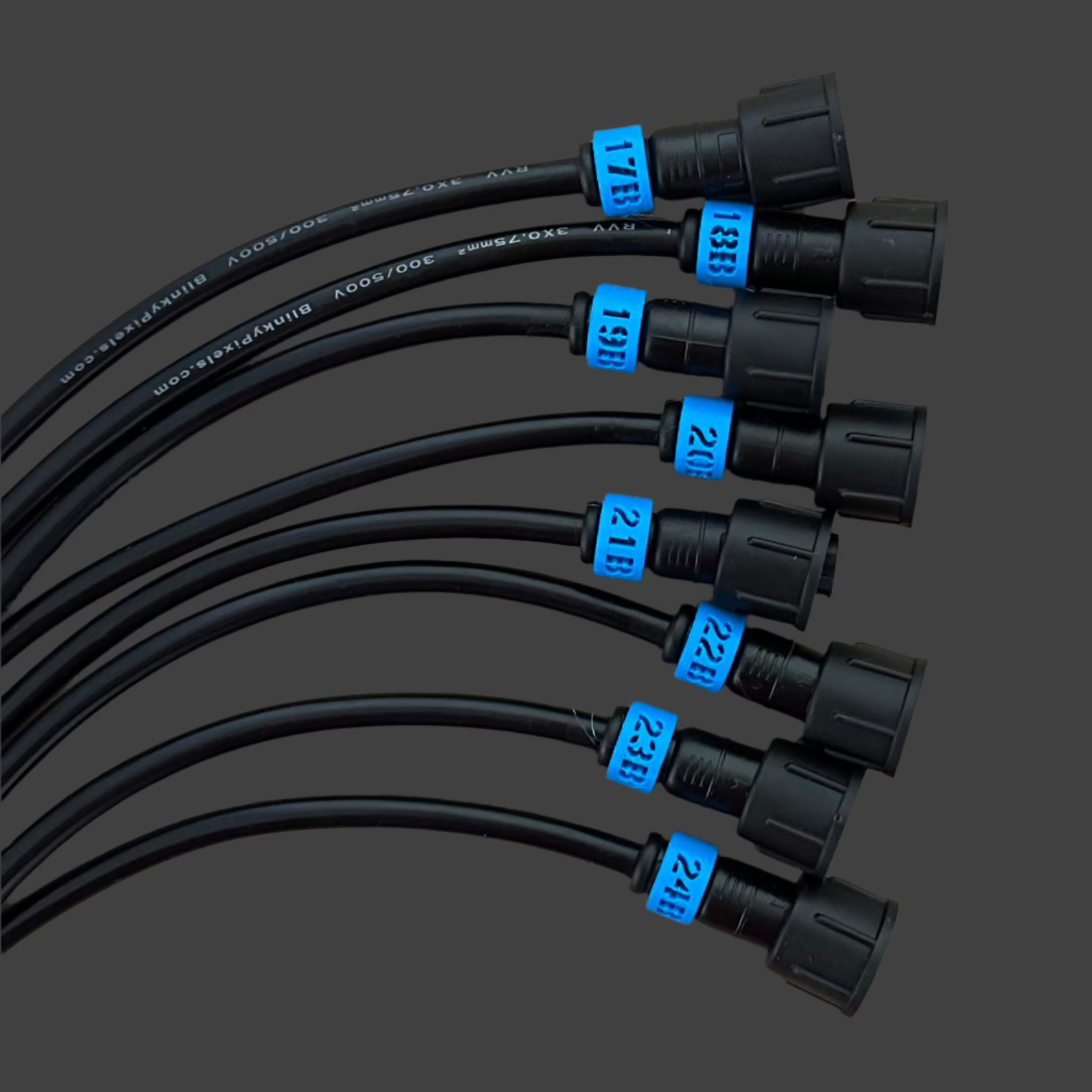 Cable ID Clip Smart Receiver Set 17-24 B Blue