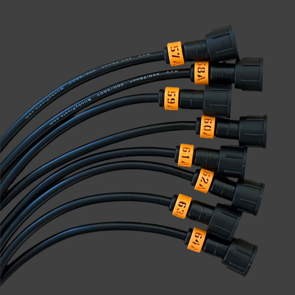 Cable ID Clip Smart Receiver Set 57-64 A Orange