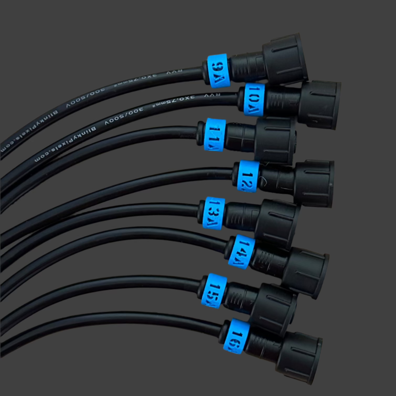 Cable ID Clip Smart Receiver Set 9-16 A Blue