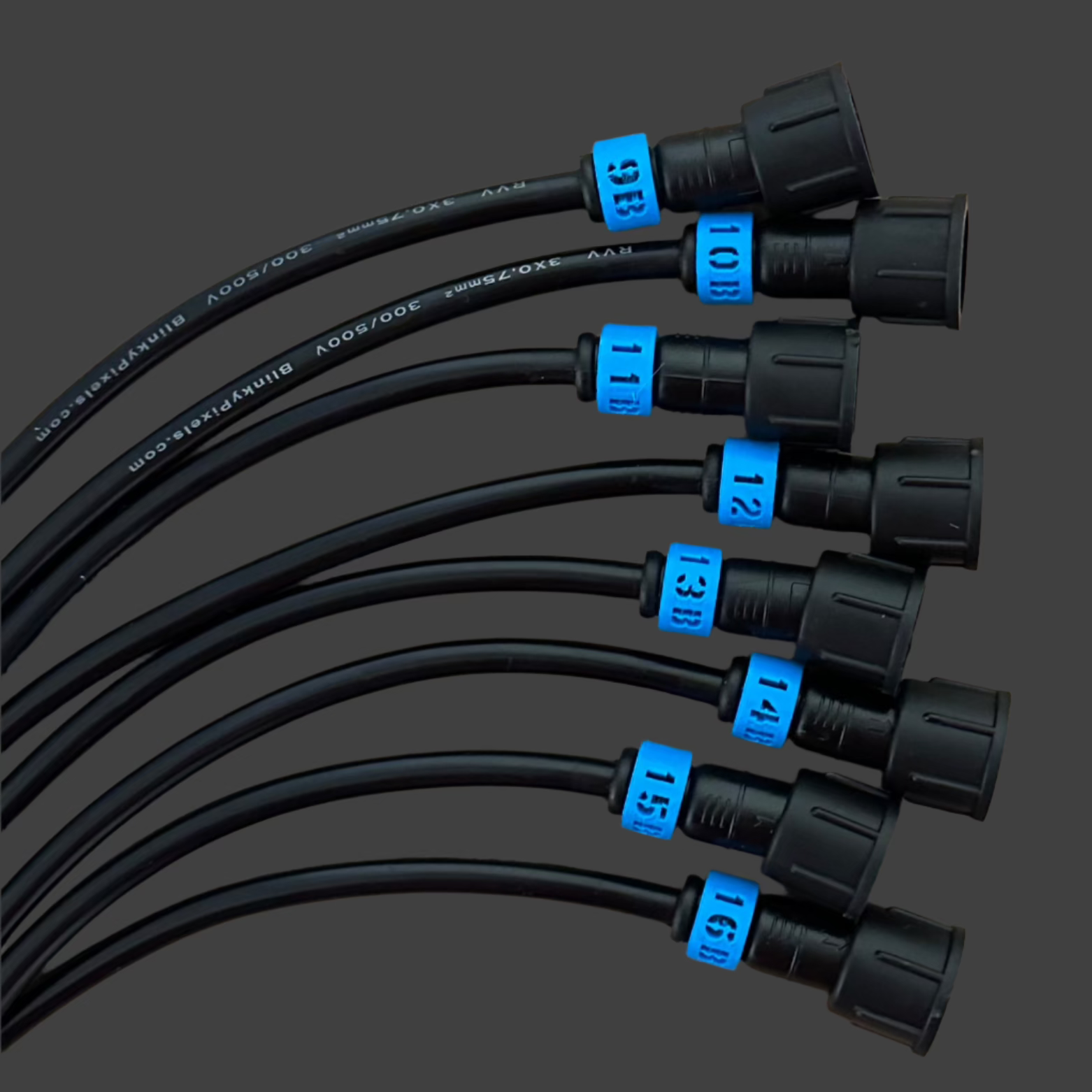 Cable ID Clip Smart Receiver Set 9-16 B Blue