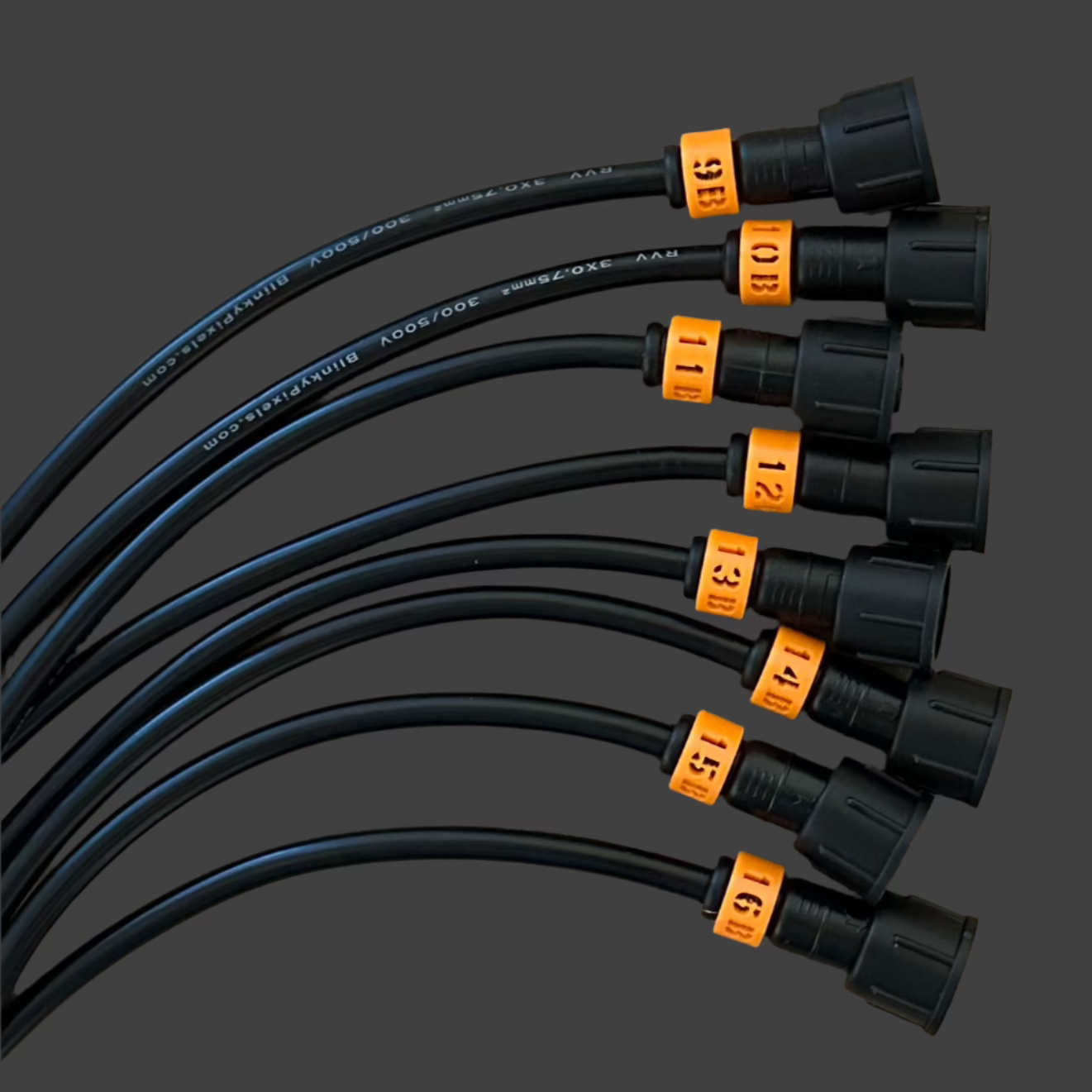 Cable ID Clip Smart Receiver Set 9-16 B Orange