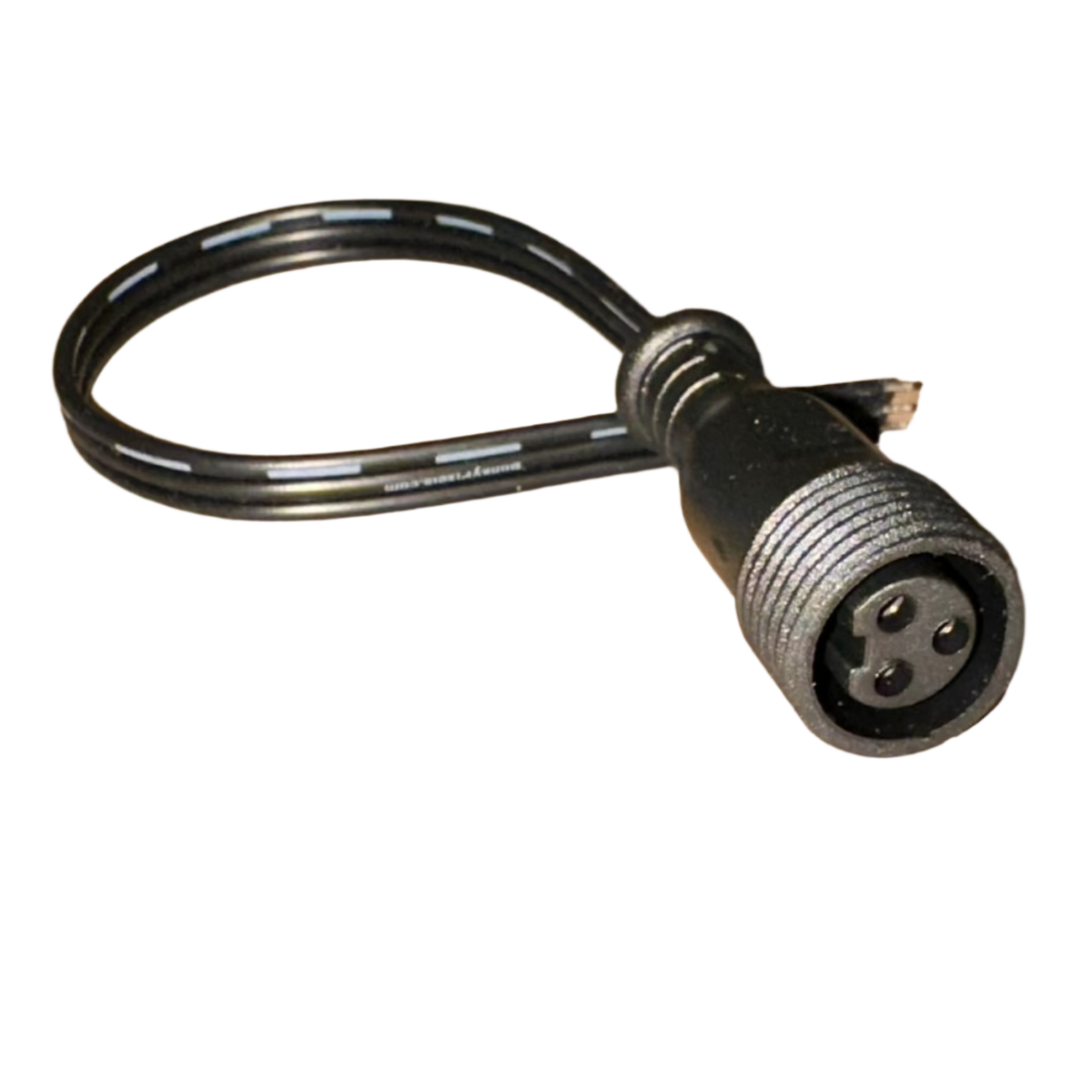 Pigtail - Ray Wu - 3 Core - 8in - Flat Wire - Black