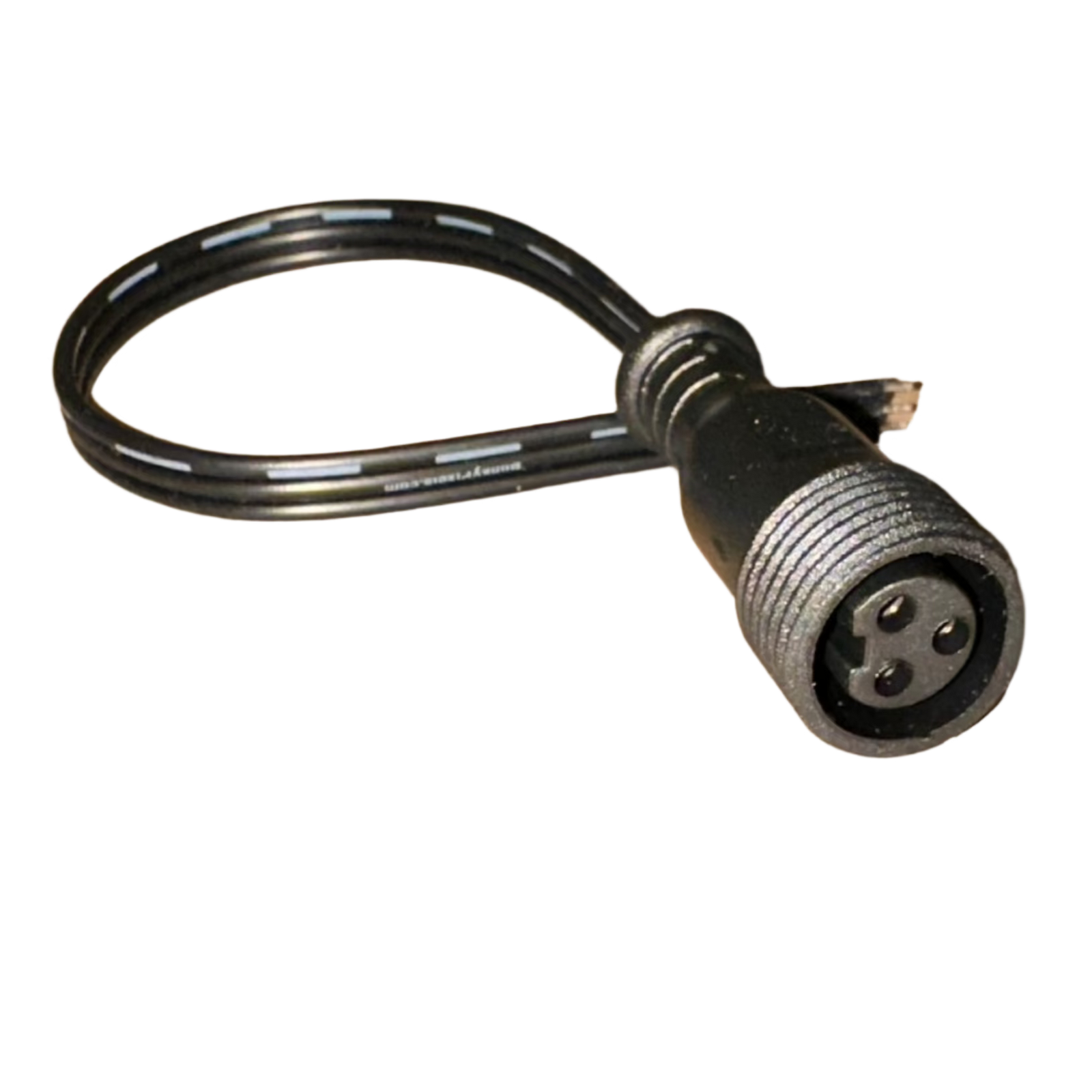 Pigtail - Ray Wu - 3 Core - 8in - Flat Wire - Black