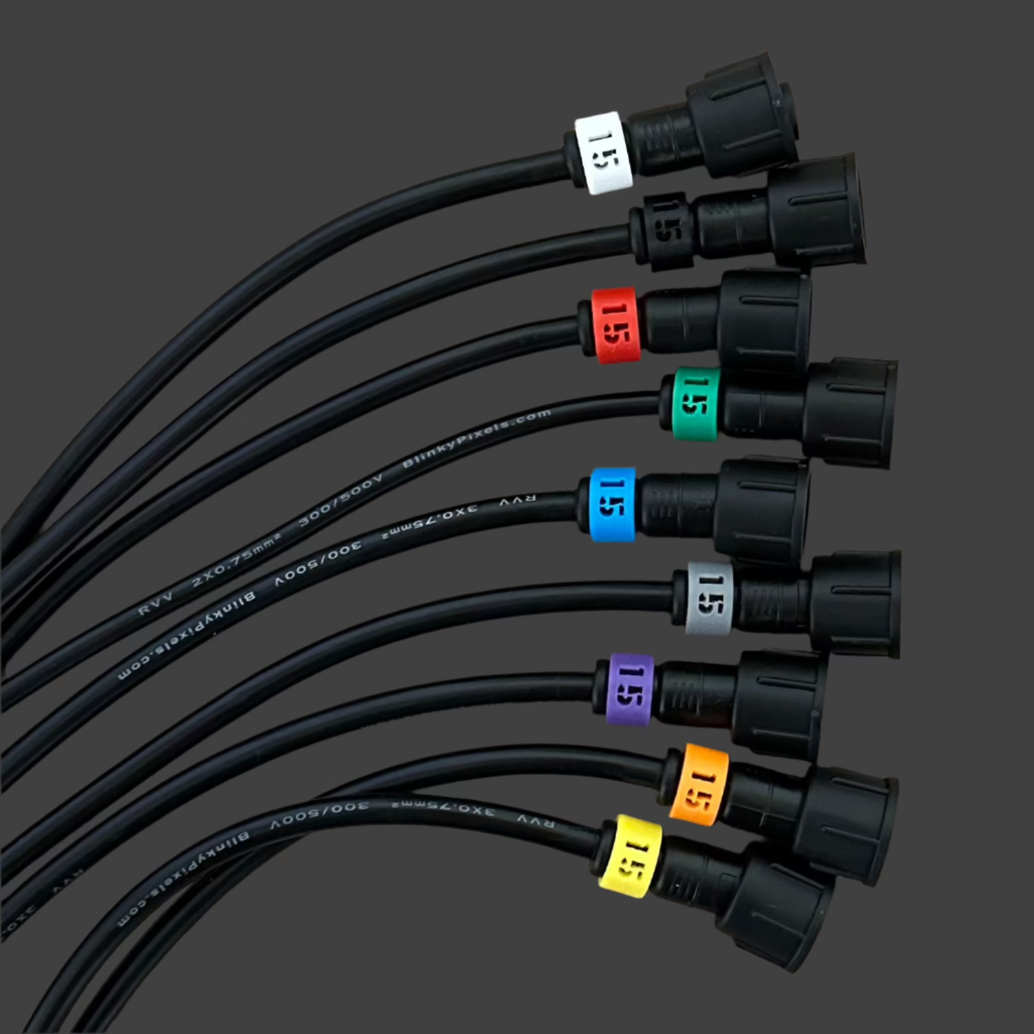 Number 15 ID Clip for RGB Pixel Extensions and Pigtails