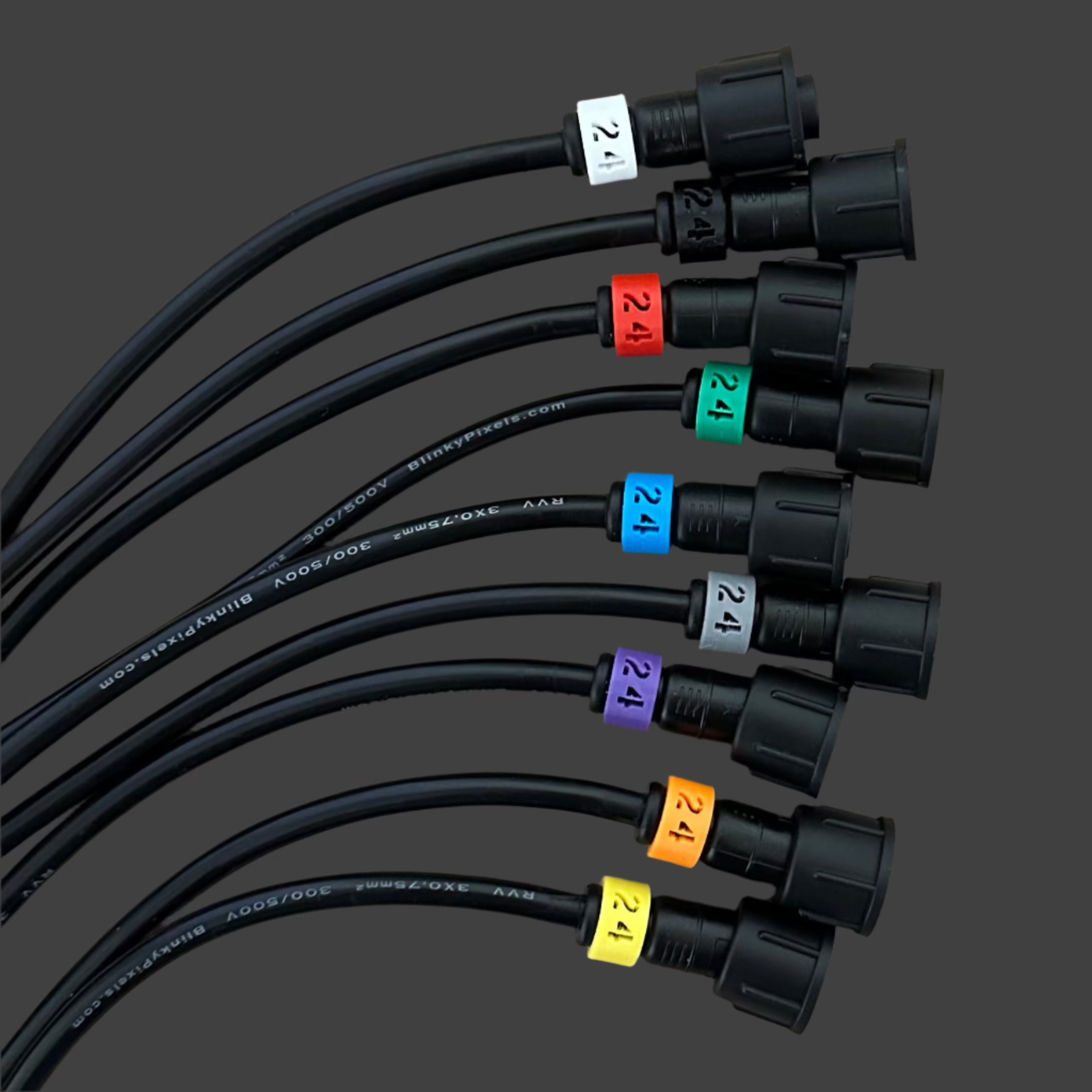 Number 24 ID Clip for RGB Pixel Extensions and Pigtails