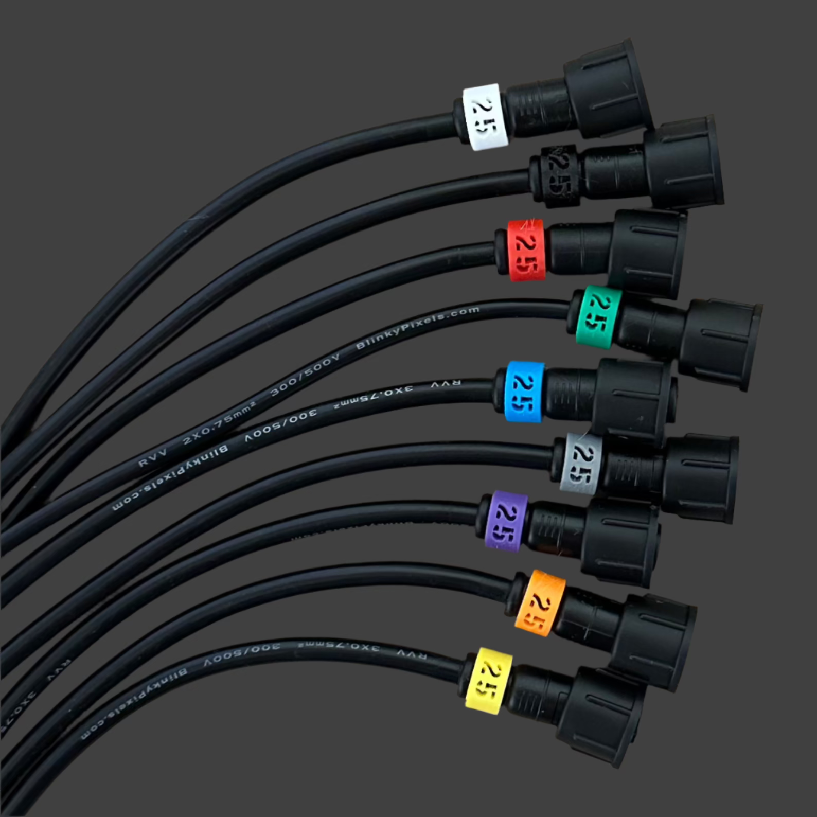 Number 25 ID Clip for RGB Pixel Extensions and Pigtails