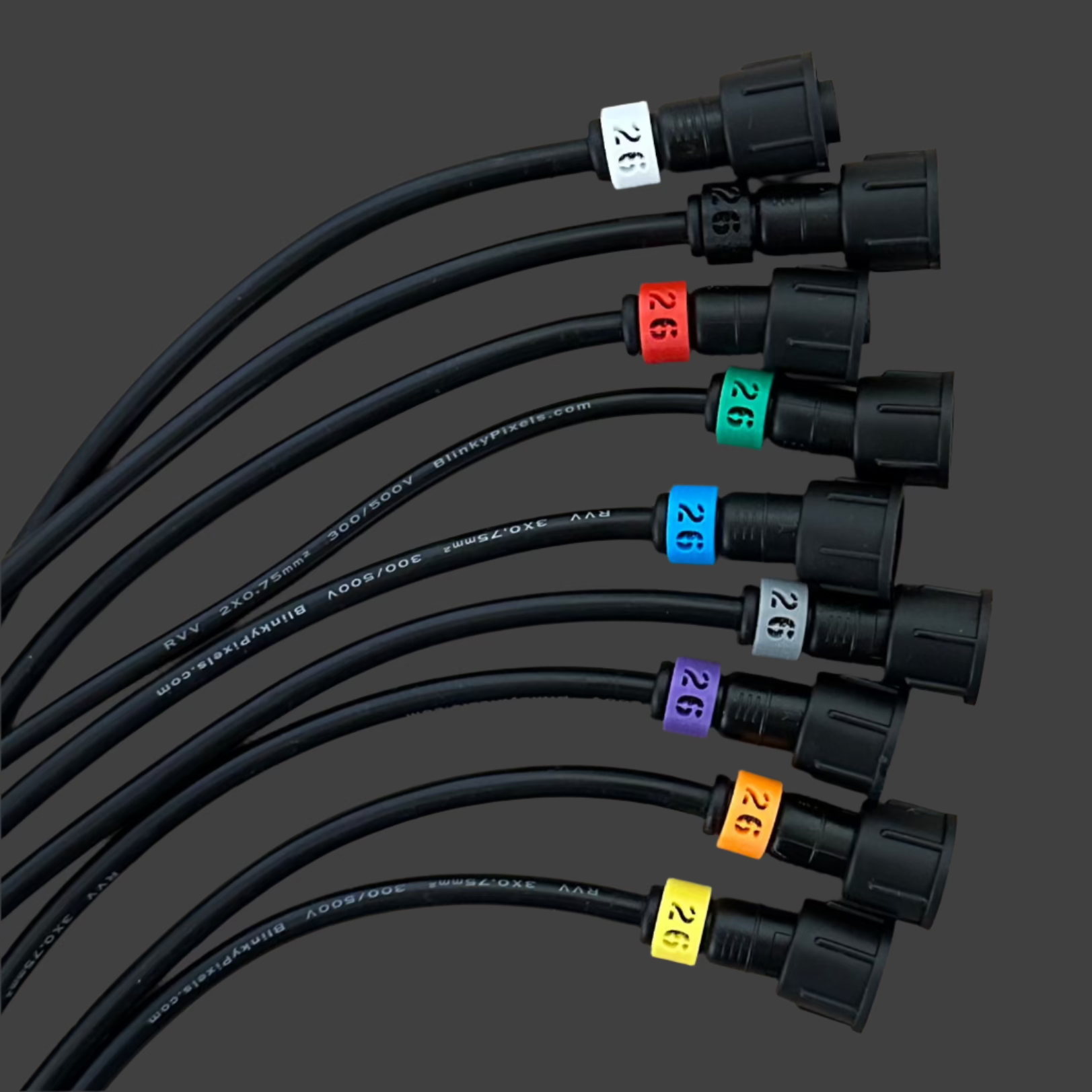 Number 26 ID Clip for RGB Pixel Extensions and Pigtails