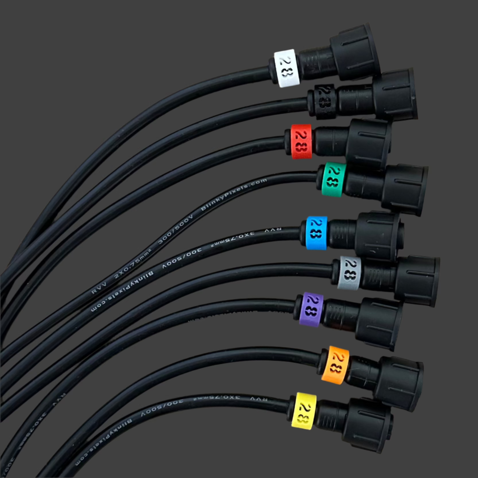 Number 28 ID Clip for RGB Pixel Extensions and Pigtails