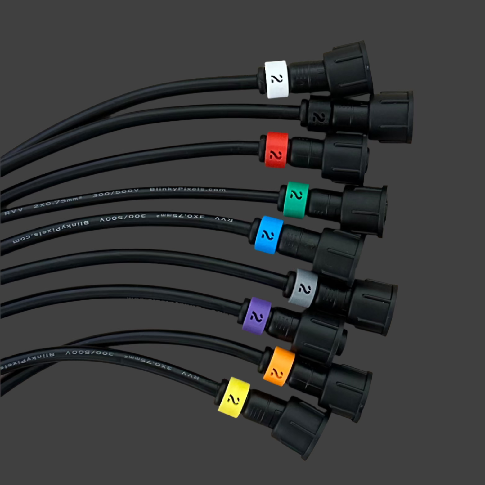 Number 2 ID Clip for RGB Pixel Extensions and Pigtails