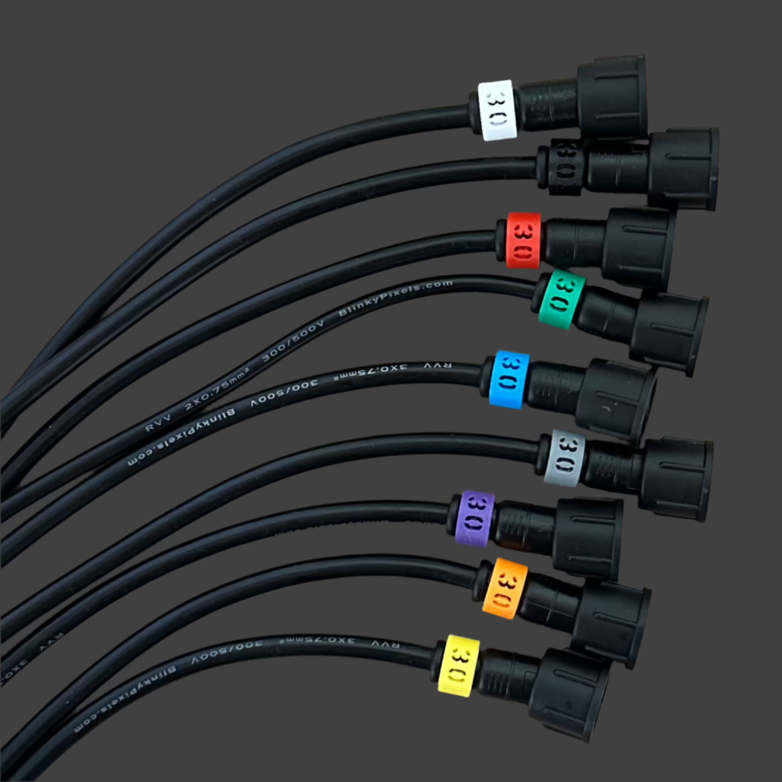 Number 30 ID Clip for RGB Pixel Extensions and Pigtails