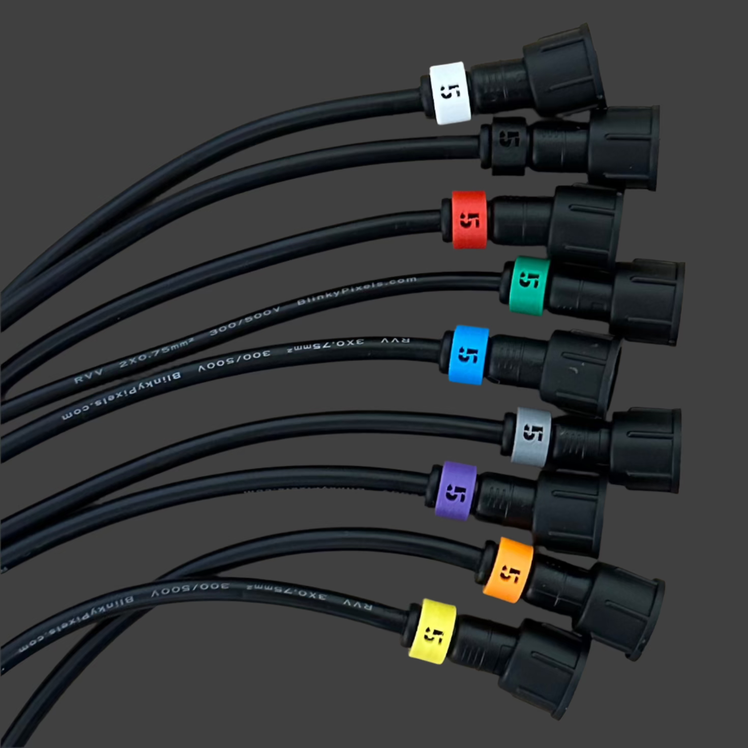 Number 5 ID Clip for RGB Pixel Extensions and Pigtails