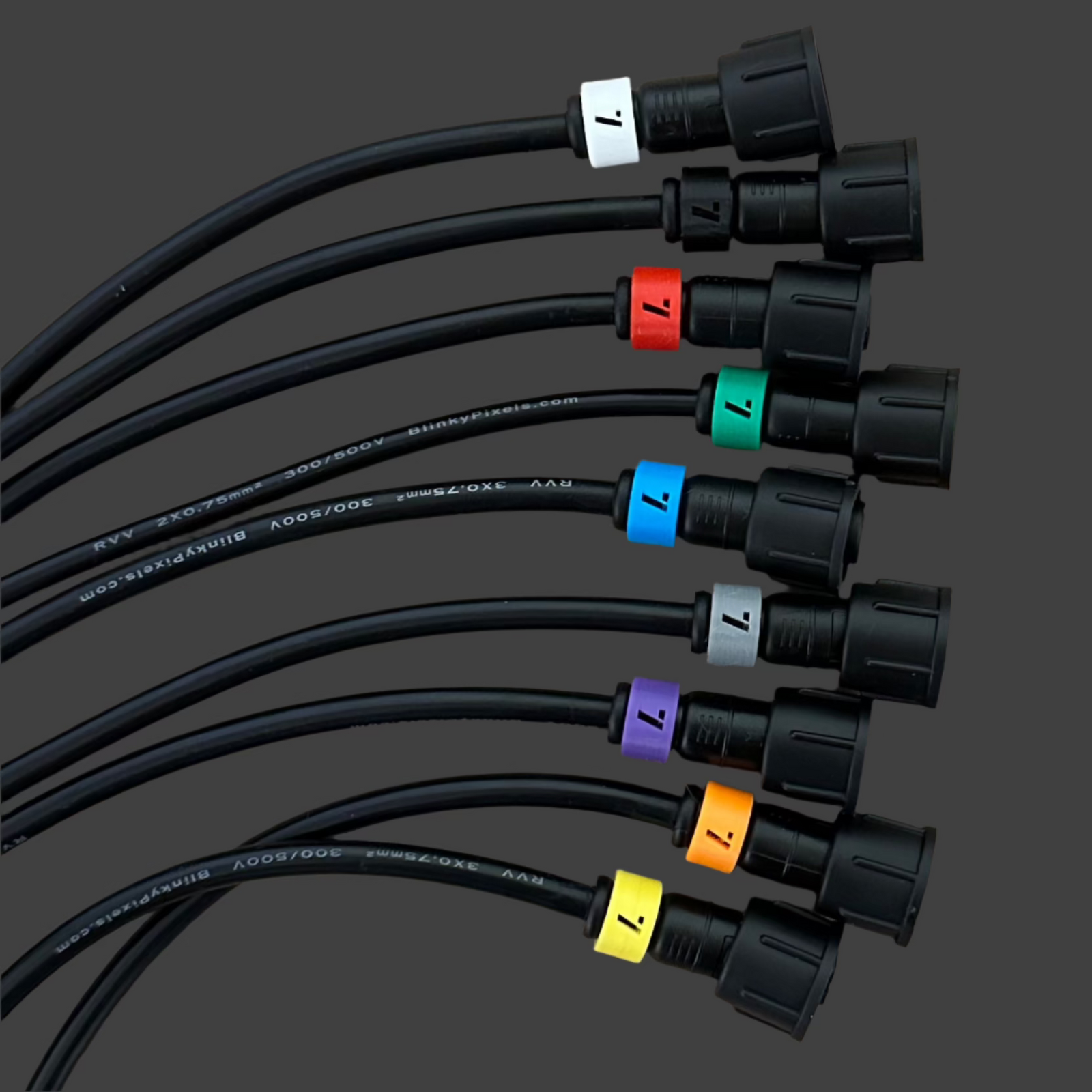 Number 7 ID Clip for RGB Pixel Extensions and Pigtails