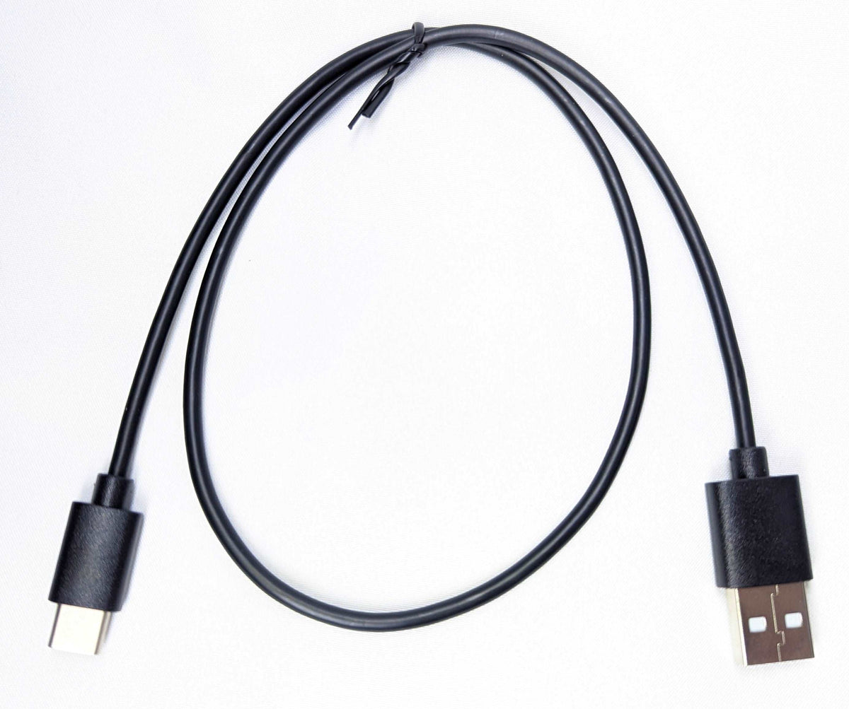 USB 2.0 Cable - Type A Plug to Type C Plug - 1.5ft - Black