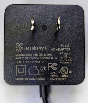 Power Supply - 5V - 15W - Raspberry Pi 4 - USB-C