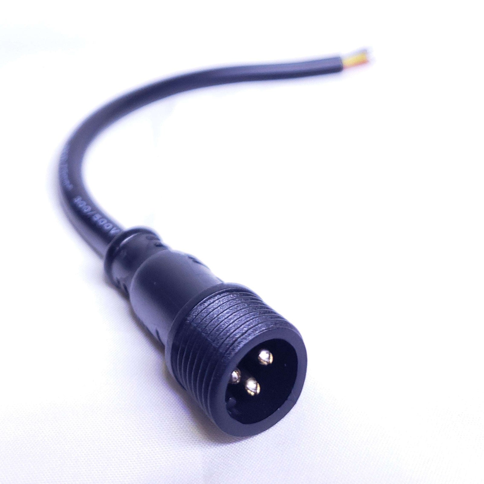 Pigtail (Male) - xConnect - 3 Core - 8in / 0.2m - Round Wire - Black