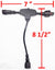 Power Tee - xConnect - 3-2-3 Core (Male - Female - Female) - Round Wire - Black (Hybrid Pigtails)