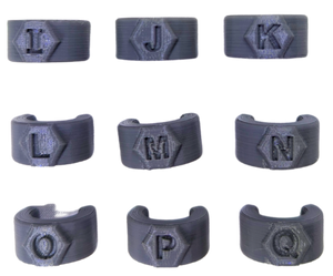 Cable ID Clips - Letters (I-Q)